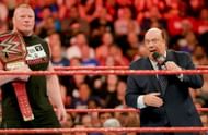 Paul Heyman & Brock Lesnar with the Universal Title